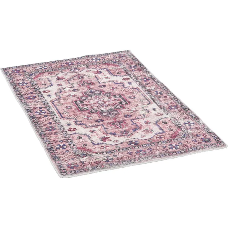 TOM TAILOR HOME Badematte Oriental Bath FOUR, Höhe 7 mm, rutschhemmend beschichtet, fußbodenheizungsgeeignet, strapazierfähig, Polyester, rechteckig, Badteppich, Orient-Optik, Vintage Design, waschbar
