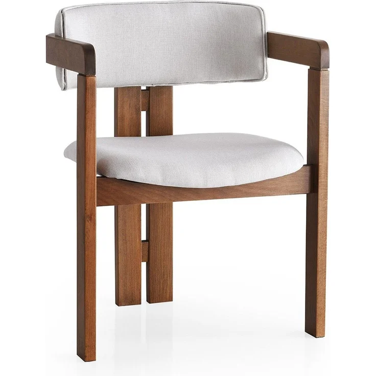 Skye Decor 'CO - 011' Stuhl, Creme / Walnuss, 58 x 76 x 49 cm – Bild 4