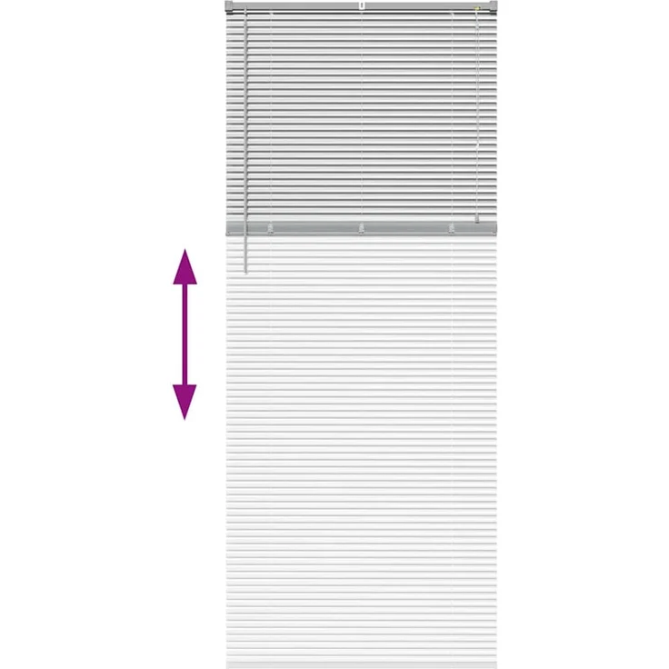 vidaXL Venezianische Jalousie Silber 220 x 90 cm 25 mm Aluminium 42005945 – Bild 12