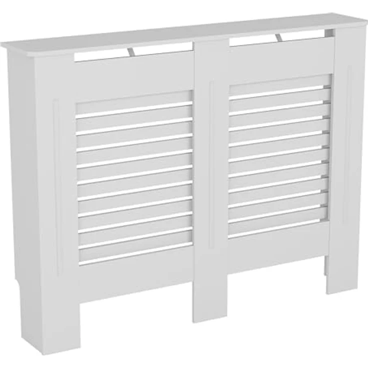 Vida Designs Milton Heizkörperabdeckung, weiß, moderner lackierter MDF-Schrank, mittelgroß (H: 82 / B: 111 / T: 19 cm) – Bild 9