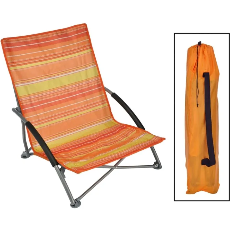 HI Strandstuhl Klappbar Orange 65 × 55 × 25/65 cm 429131