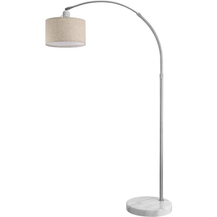 Monzana Bogenlampe schwenkbar / höhenverstellbar, Edelstahl / Polyester beige, 150-175 cm – Bild 4