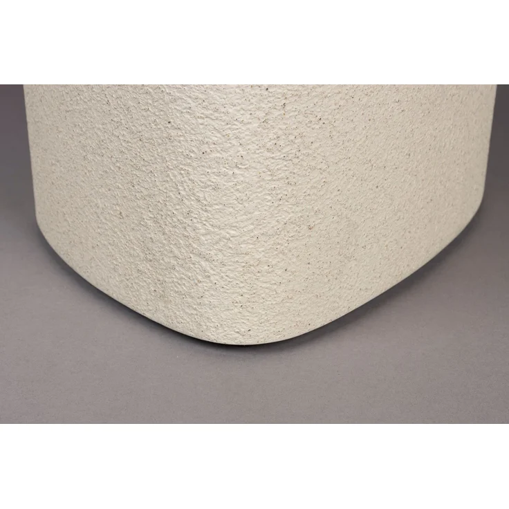 DutchBone Beistelltisch Veda Low aus recyceltem Marmor in Beige, Boho-Chic Stil 41x56x35 cm – Bild 5