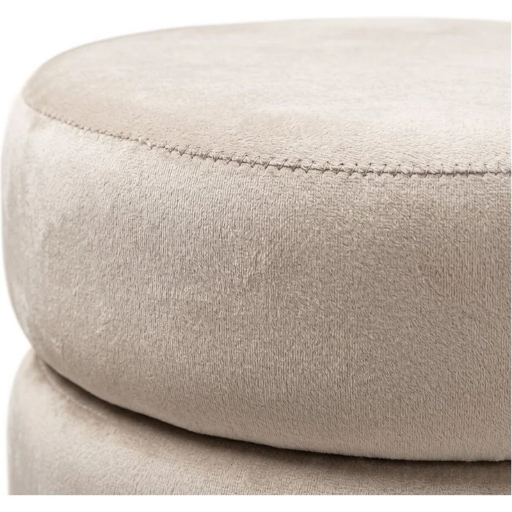 Lookway Pouf Pouf LUCIA im Glamour-Stil mit goldenem Sockel – Bild 3