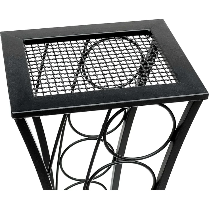 DanDiBo Weinregal Metall Schwarz Stehend Mika 80 cm 96536 Flaschenregal Flaschenständer Flaschenhalter Schmal Modern – Bild 5