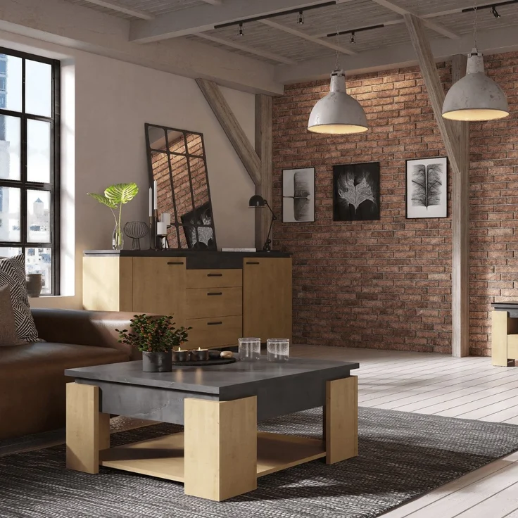 Calicosy Couchtisch L80 cm - AUSTIN - Helles Holz – Bild 9