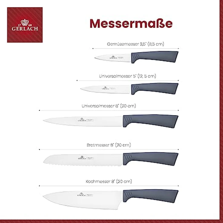 Gerlach Satz 5 MESSER 994 M SMART IN GRAPHITE-BLOCK – Bild 4