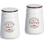 Zeller Present Küchenorganizer-Set Salz-/Pfefferstreuer- Set, 2-tlg, Keramik, weiß