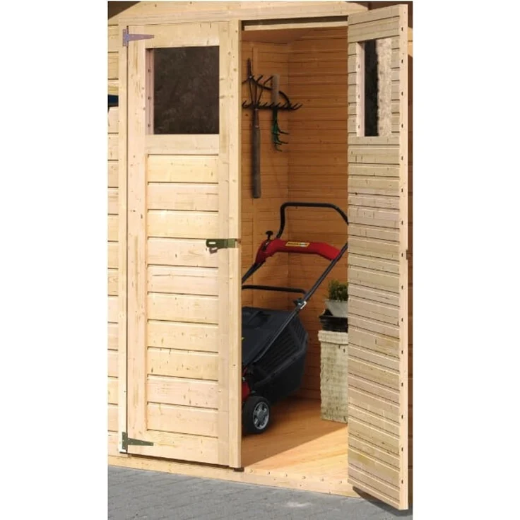 Karibu Gartenhaus 14mm Dalin 1 Gerätehaus 245x180 cm unbehandelt – Bild 3