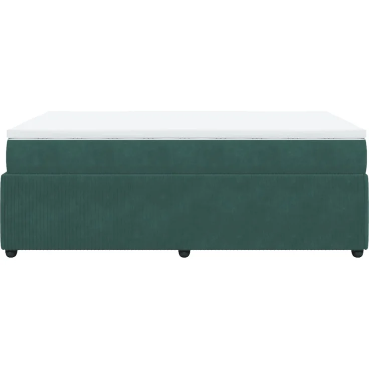 vidaXL Boxspringbett mit Matratze Dunkelgrün 120x200 cm Samt 3285635 – Bild 8
