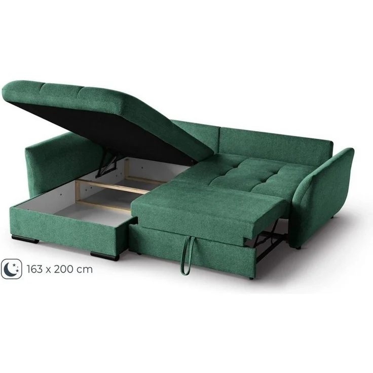 Beautysofa Ecksofa Caro, Lieferung beinhaltet die Einbringung in die Wohnung, 240 cm Corner Sofa, stilvoll Wohnzimmerecke – Bild 3