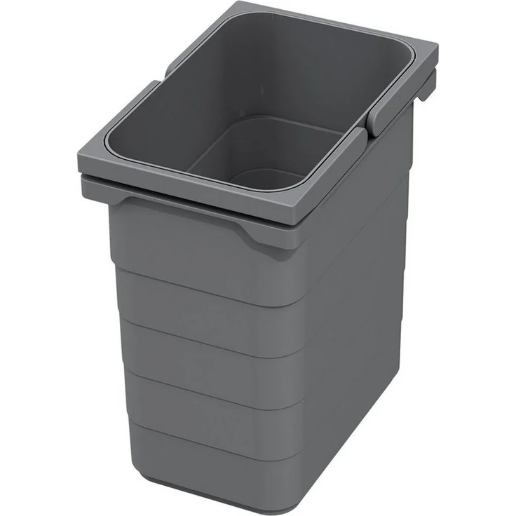 SO-TECH® Mülleimer eins2vier Abfallsammler Höhe: 250 mm, Volumen 7 Liter 230 x 153 mm dunkelgrau 5076