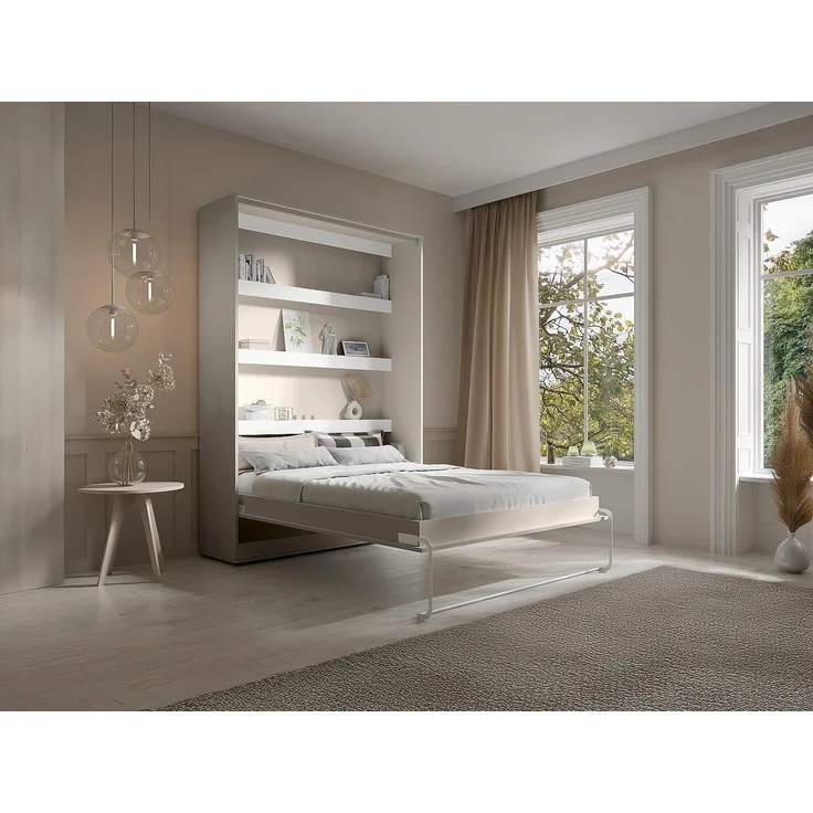 Vente-unique - RAPILI Bett Holz, Platte Beige - B 50 cm239,2 cm x H 225,2 cm x L 159 cm – Bild 2