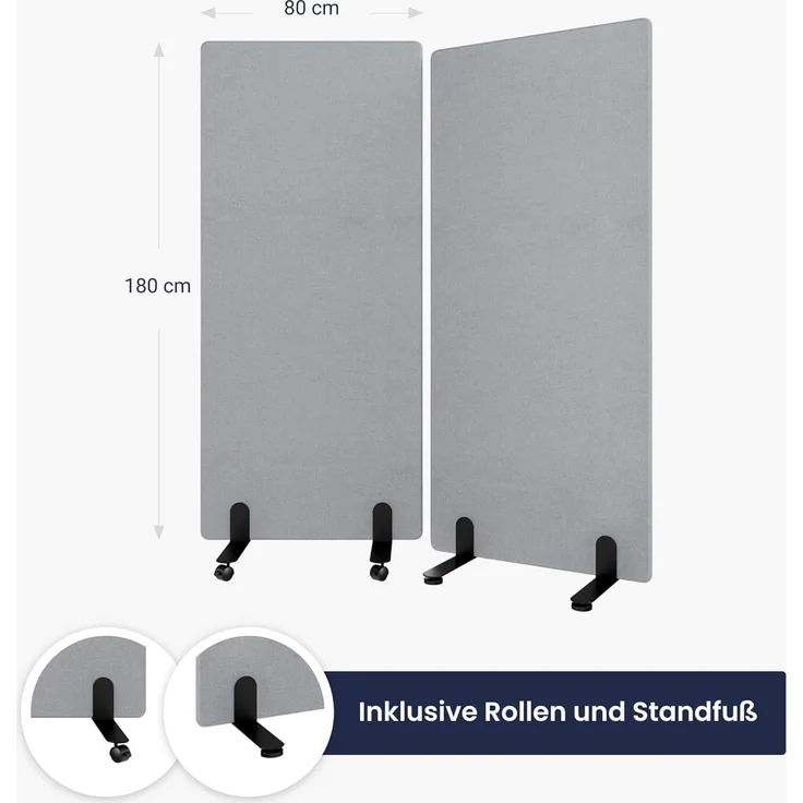 Ergotopia Raumteiler Ergotopia Focus Floor Akustik-Trennwand – Bild 2