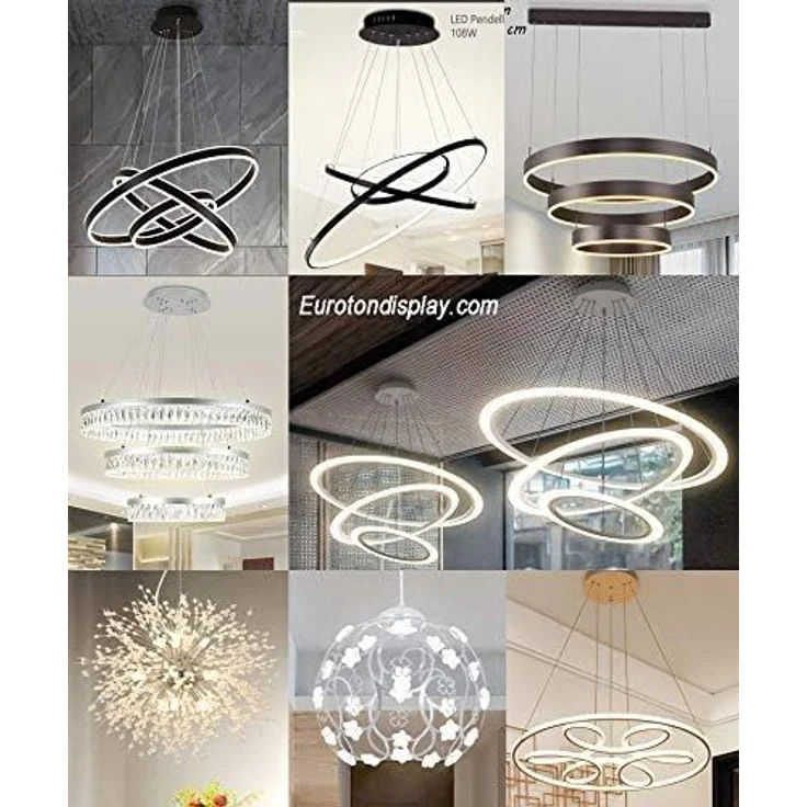 Euroton LED Pendelleuchte LED Pendelleuchte 2130 LED Hängelampe mit Fernbedienung, LED fest integriert, kalt - warm, 7000 k - 3000 k stufenlos einstellbar – Bild 7