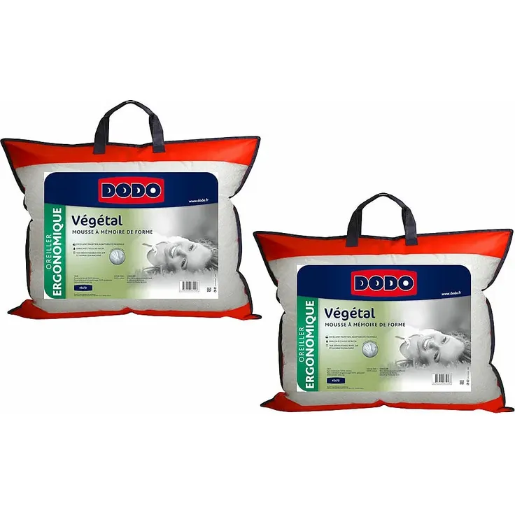 DODO - VEGETAL Kopfkissen Stoff Weiß - B 45 cm x H 5 cm x L 70 cm