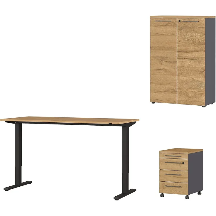 GERMANIA Bürokombination AGENDA BHT 212x120x80 cm bunt Komplett-Büro Büro