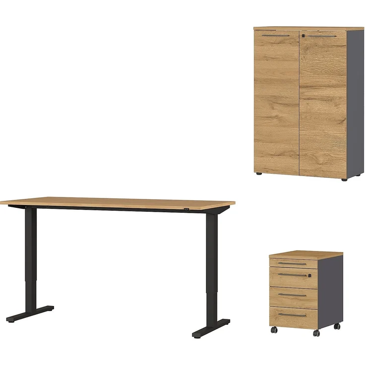 GERMANIA Bürokombination AGENDA BHT 212x120x80 cm bunt Komplett-Büro Büro – Bild 1