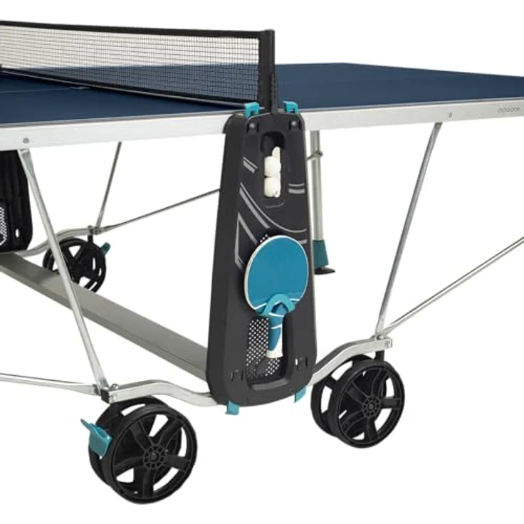 Cornilleau Outdoor Tischtennisplatte 200X, Wetterfeste Freizeitplatte mit SoftMat-Oberfläche, Blau – Bild 5