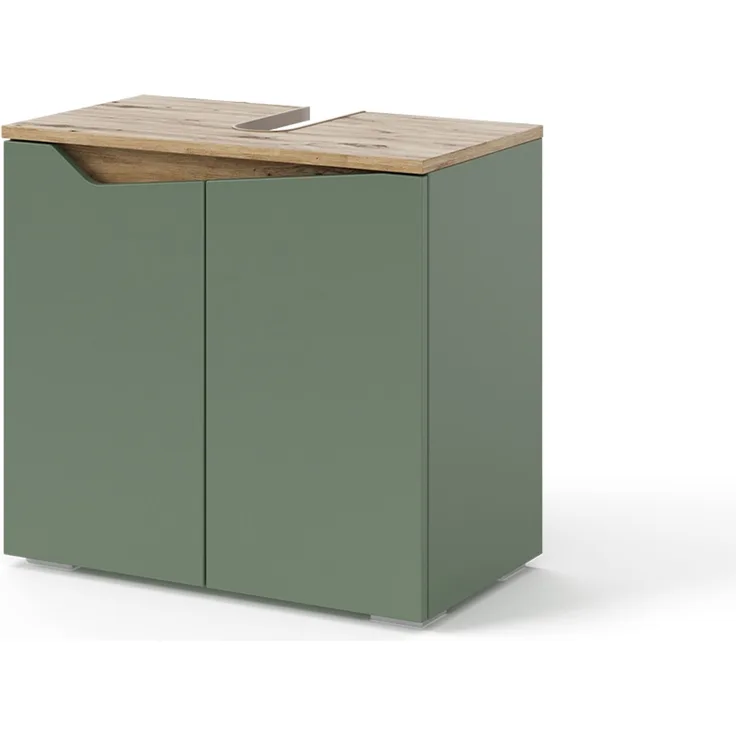 Waschbeckenunterschrank Marelle Grün/Artisan 60 x 57.5 cm mit 2 Türen Vicco