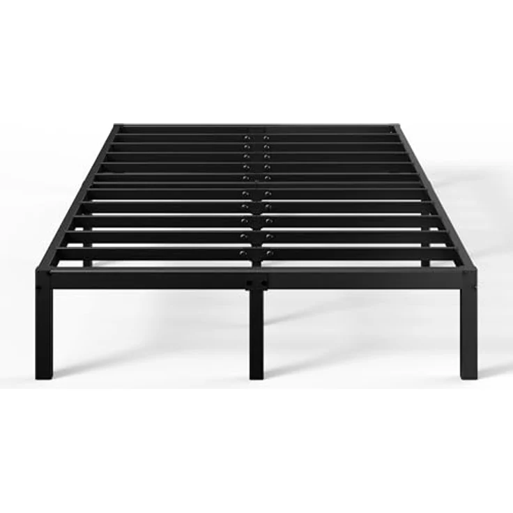 Zinus Elias Bett 140x200cm - Höhe 36cm mit Stauraum unter dem Bett - Metall Plattform Bettgestell - Schwarz – Bild 11