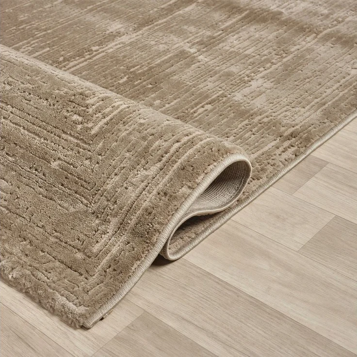 Vimoda Teppich Wohnzimmer neues premium Designteppich modern, Rechteckig, Höhe: 11 mm, Teppich Wohnzimmer 3D effekt Boho Einfarbig hoch-tief Bordüre – Bild 2