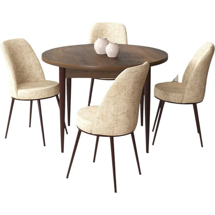 Skye Decor 'Tor - Baroque, Cream' Essgruppe (5-teilig), Barock / Creme, 90 x 75 x 90 cm – Bild 2