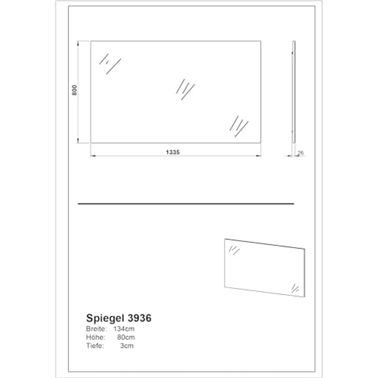Germania 2-TLG. Garderoben-Set 9876-549 GW-Libbiano, in Graphit/Navarra-Eiche-Nb, mit geringer Tiefe, 138 x 200 x 25 cm (BxHxT) – Bild 9