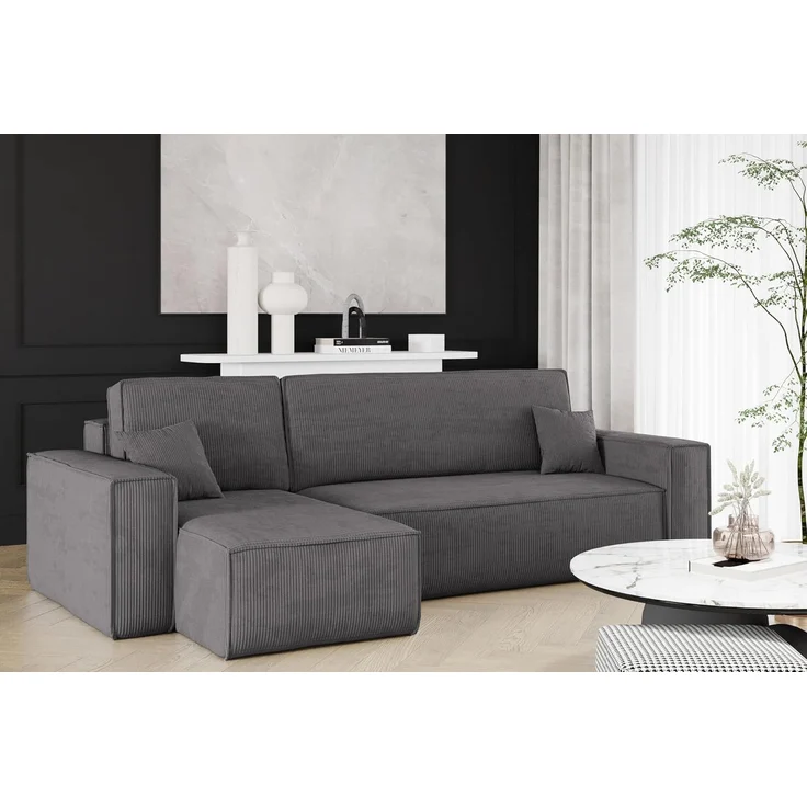Kaiser Möbel Ecksofa mit schlaffunktion und bettkasten, Eckcouch BEST L stoff Poso