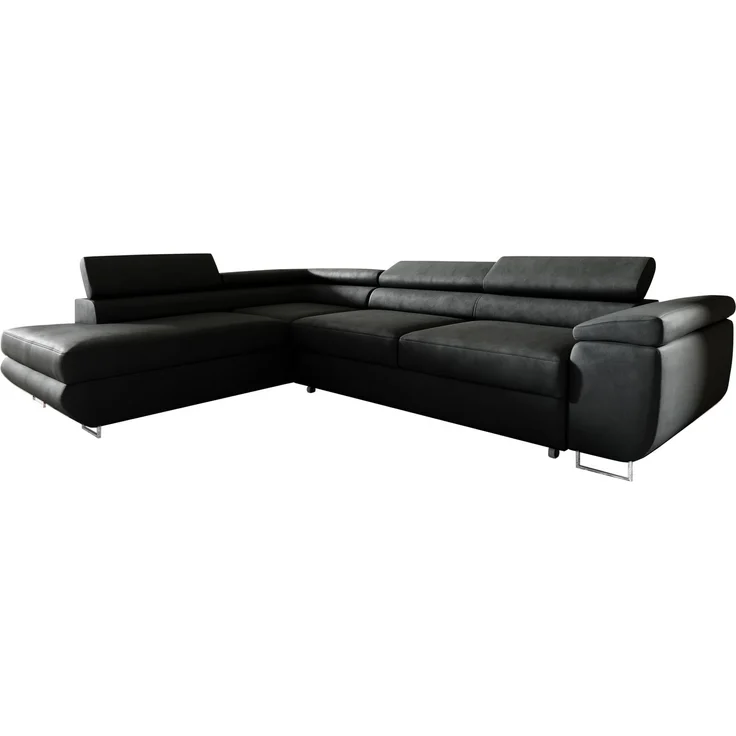 Ecksofa in L-Form AVESTA, L-förmige Eckcouch mit Schlaffunktion, ausziehbares Sofa, 1 Bettzeugbehälter, verstellbare Kopfstützen, (Kronos 07), 72x201 cm – Bild 1
