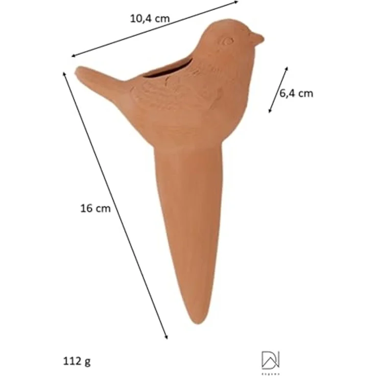 8er Set Bewässerung Vögelchen – Terracotta – Pflanzhilfe zur Langzeitbewässerung – Bild 2