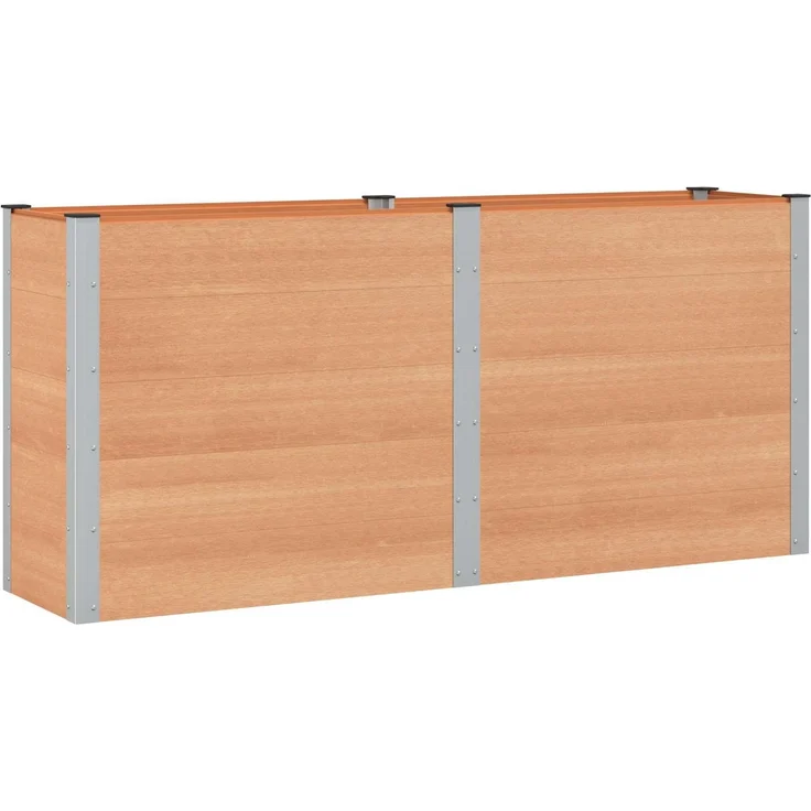 vidaXL Hochbeet Braun 200 x 50 x 91 cm WPC und Aluminium 42039005 – Bild 2
