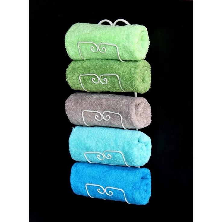 DanDiBo Handtuchhalter Wand Handtuchregal 081220 Wandmontage Antik Weiß Vintage Wandhandtuchhalter Bad Badezimmer – Bild 2