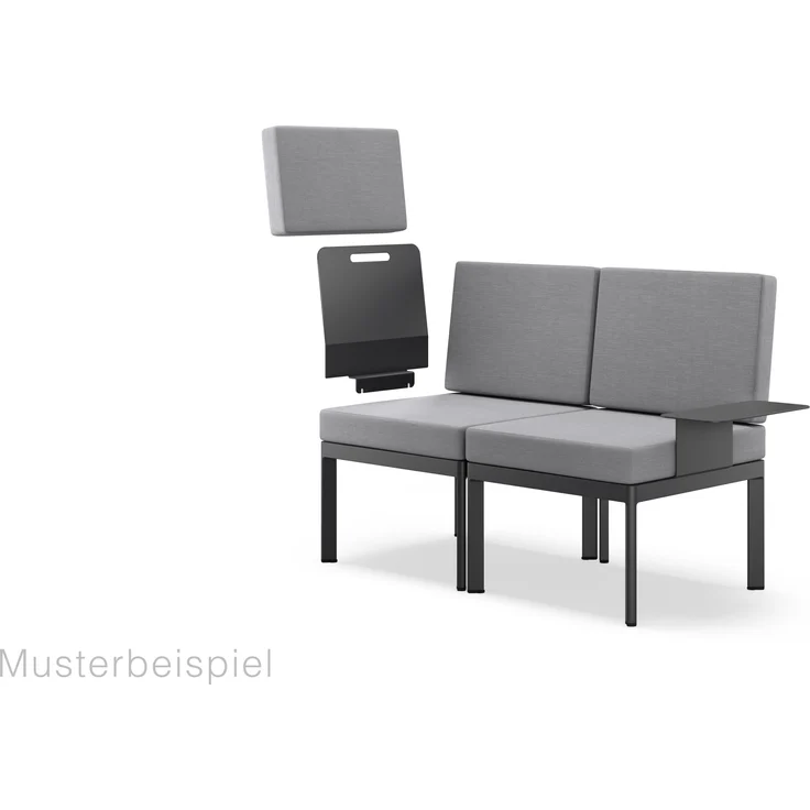 Sieger Lugo Lounge Basis - inkl. 1x Rücken- / Seitenelement + 1x Verbindungselement Einzelteil des Loungesets Lugo, Aluminium Eisengrau, 60 x 36 x 60 – Bild 18