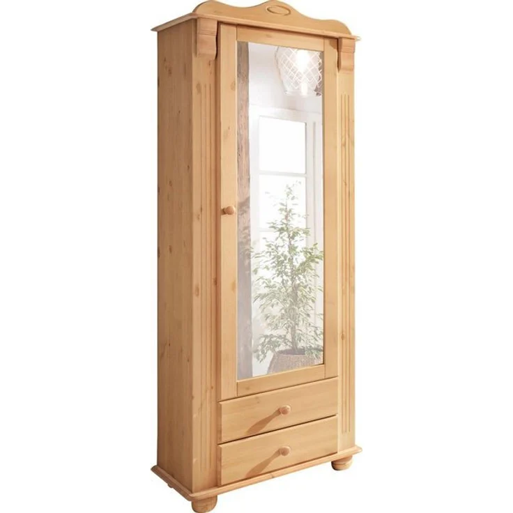 Home affaire Garderobenschrank Adele mit Spiegel, Breite 63 cm, mit 2 Schubladen, aus massiver Kiefer, FSC® – Bild 4