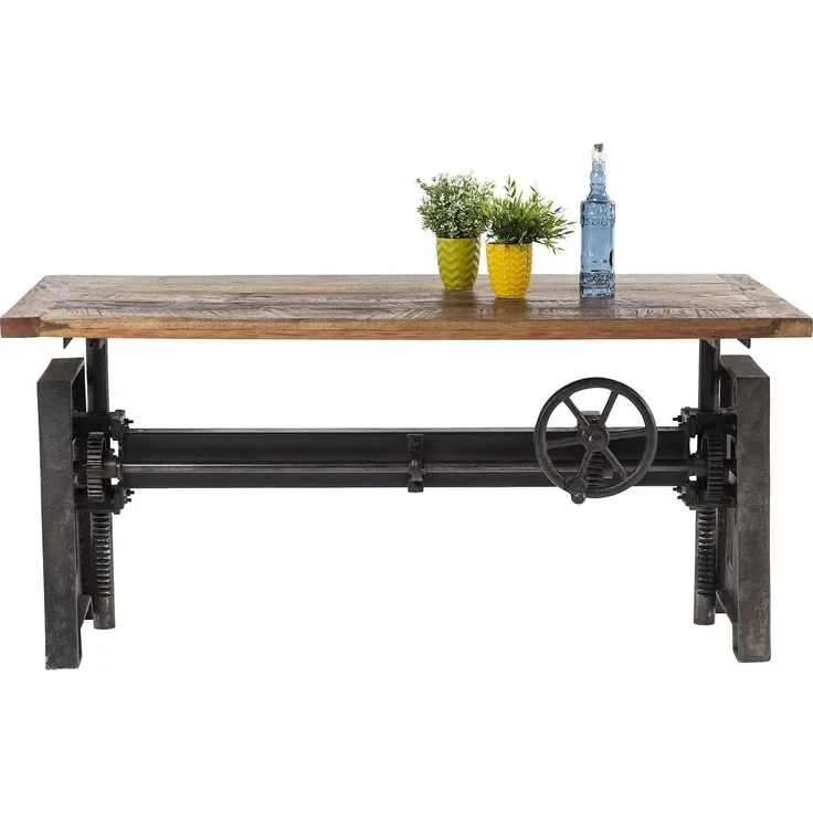 Kare Design Steamboat Econo Tisch, höhenverstellbarer Tisch, Esstisch höhenverstellbar, Industrial Esstisch, (H/B/T) 75 x 160,5 x 80 cm