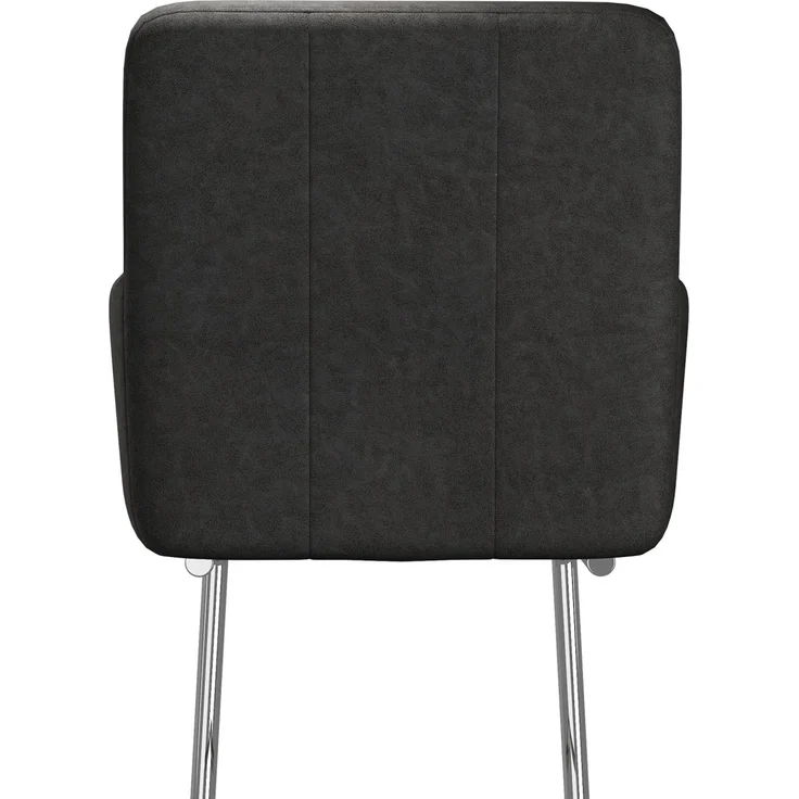 Esszimmerstuhl 2er-Set 56cm×57cm×86cm aus Kunstleder mit Z-förmigem Metallgestell – Bild 8