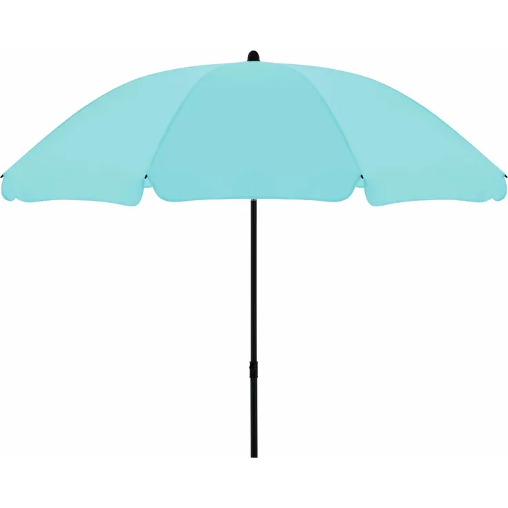 Derby Strandschirm ca. 180cm/8tlg. D. 821 hellblau, Gest. anthrazit 19/22 mm, ohne Volant