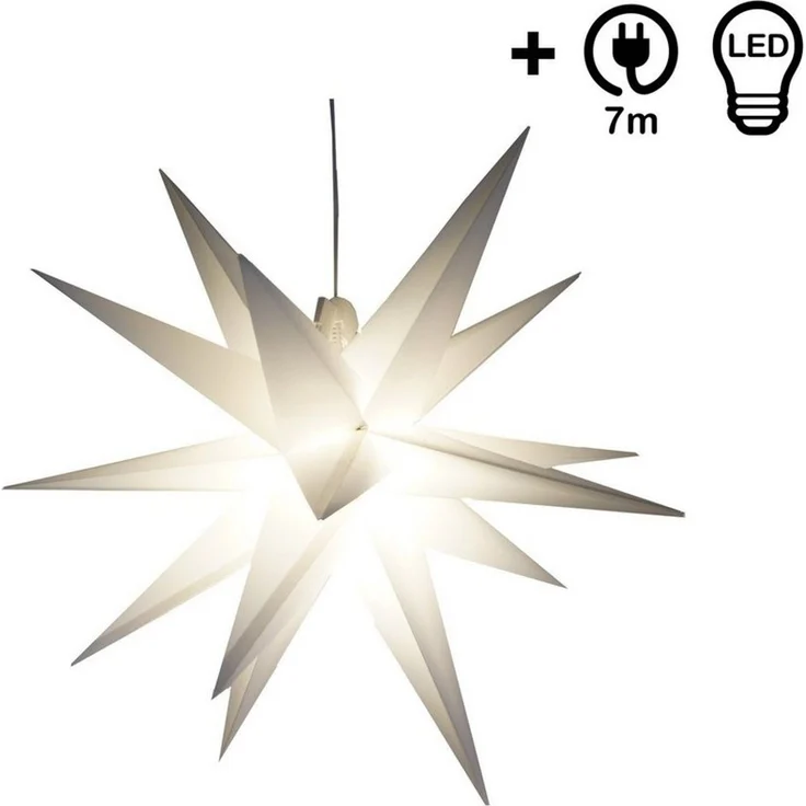 Guru-Shop LED-Stern für außen 3D Außenstern Kaspar, Weihnachtsstern,., Leuchtmittel inklusive – Bild 3