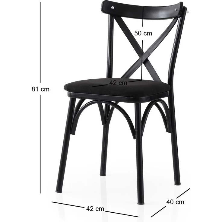 Skye Decor 'Ekol - 290 V2' Stuhlset (2-teilig), Schwarz, 42 x 81 x 40 cm – Bild 4