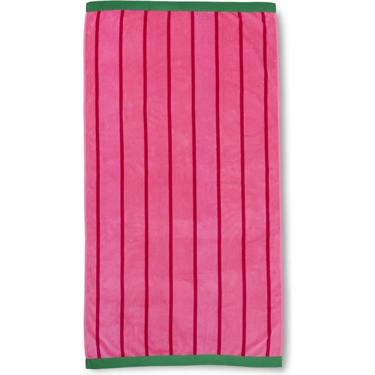 KAAT Family Strandtuch Liegetuch 100x180 cm Summer Sweet pink Streifen – Bild 1