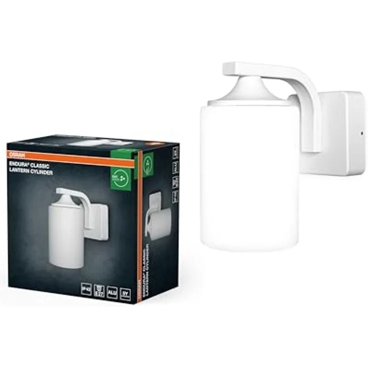 OSRAM LED-Außenwandleuchte, Endura Classic Lantern Cylinder, E27, IP43, weiß – Bild 4