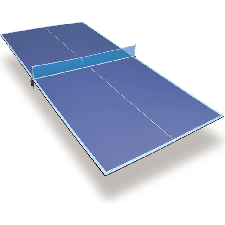 LVHOM Tischtennisplatte Auflage 243x121cm, Klappbarer Tischtennis Aufsatz ohne Untergestell, 12mm MDF Platte, Blau – Bild 1