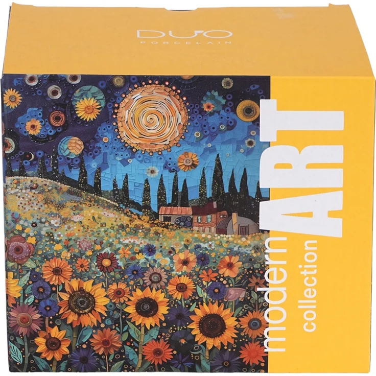 DUO Jumbo Becher 750 ml MODERN SUNFLOWER FIELD New Bone China Porzellan – Bild 3