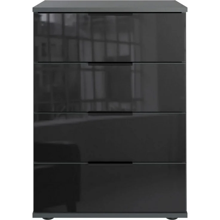 Nachtkommode Saigon Schubkastenkommode 52x38x74cm Farbe: grau – Bild 1