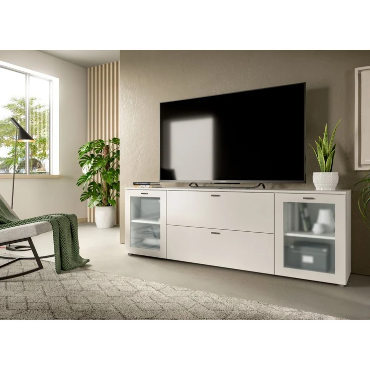 TV-Lowboard Dante in weiß 180 cm – Bild 6