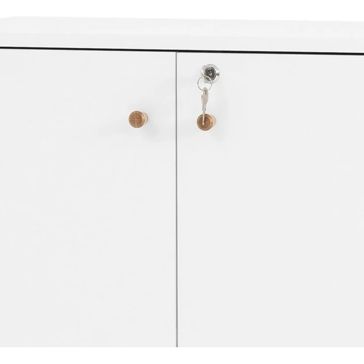 Lomadox Aktenschrank JASLO-80 Büro abschließbar in Kreideweiß, B/H/T: ca. 65,2/85,5/39 cm – Bild 4