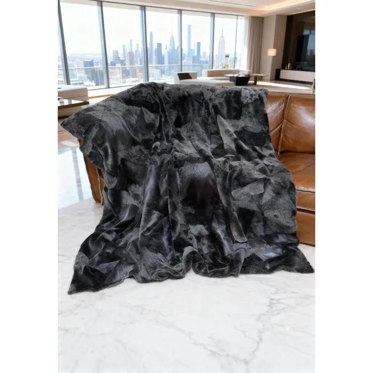 Lammfelldecke Merino 210 x 175 cm Modell 2509 Grau