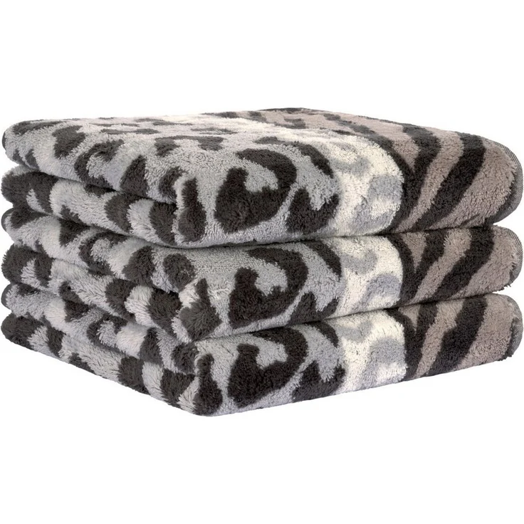 Cawö Handtuch Duschtuch Noblesse Animal 1090-77 Leo Zebra grau 50x100 – Bild 2