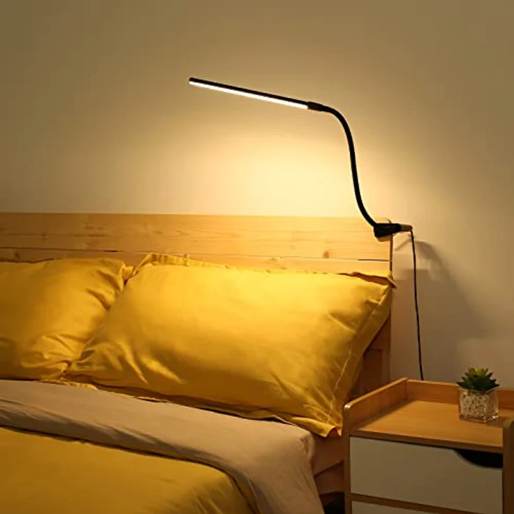 Lepro LED Schreibtischlampe Klemmbar, Tischlampe Architektenlampe mit Schwenkarm, Augenschutz Klemmleuchte USB, 3 Farben & 10 Helligkeitsstufen Dimmbar Tischleuchte für Büro, Schwarz – Bild 7